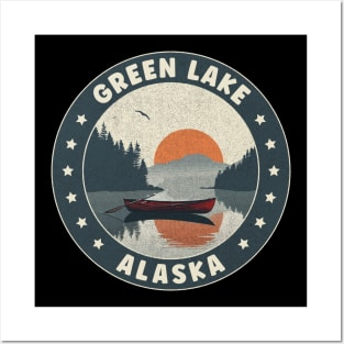 Green Lake Alaska Sunset Posters and Art